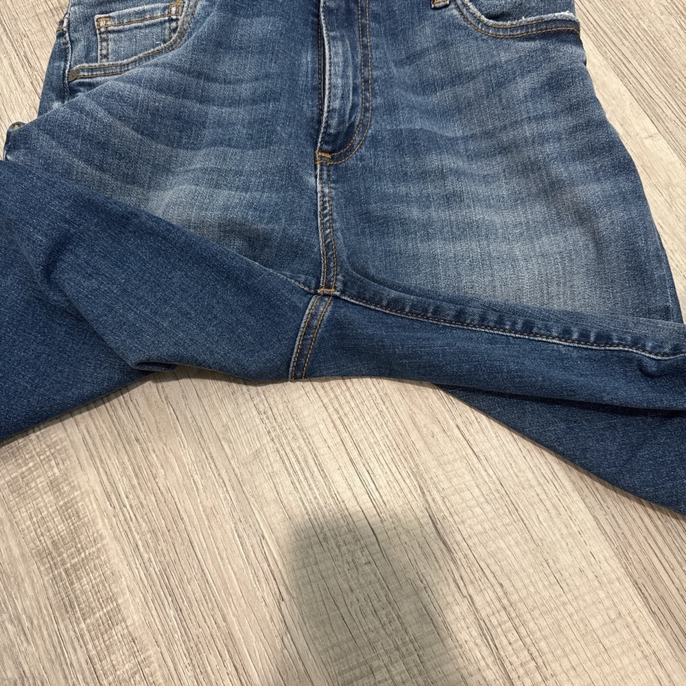kUT From The Kloth High Rise Crop Straight Leg Blue Jeans Sz 6 - Picture 16 of 16